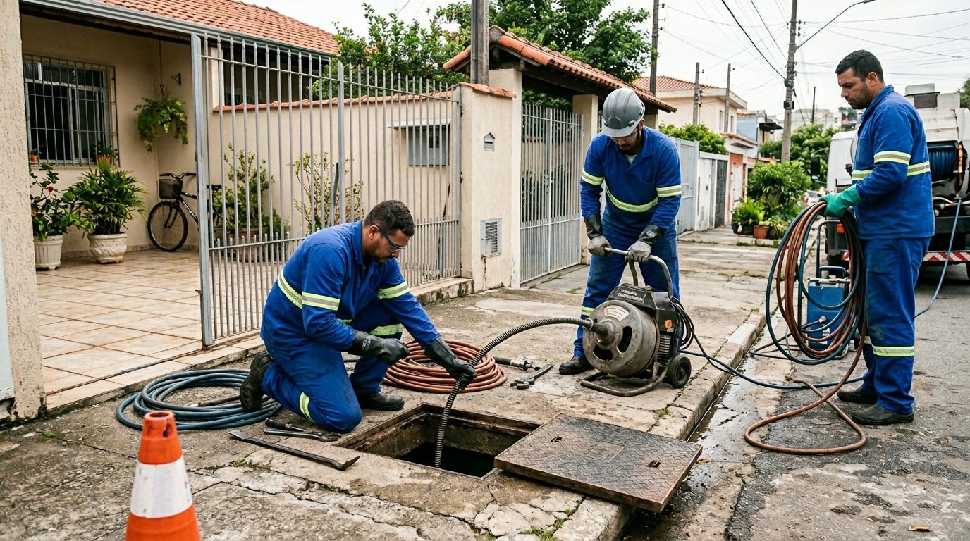 Desentupimento de esgoto em São Bernardo do Campo-SP