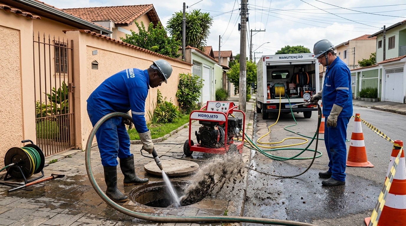 Hidrojateamento residencial em São Bernardo do Campo-SP