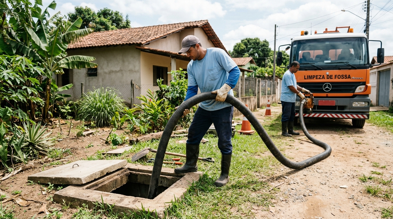 Higienização de fossa residencial em São Bernardo do Campo-SP